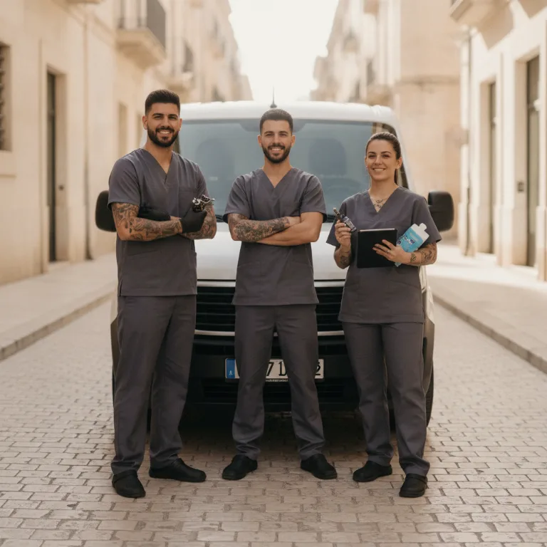 Tatuador equipo en Latina